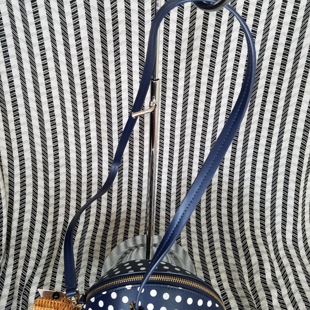 Kate Spade Scarlett Snail Wicker Crossbody Blue - Picture 6 of 11